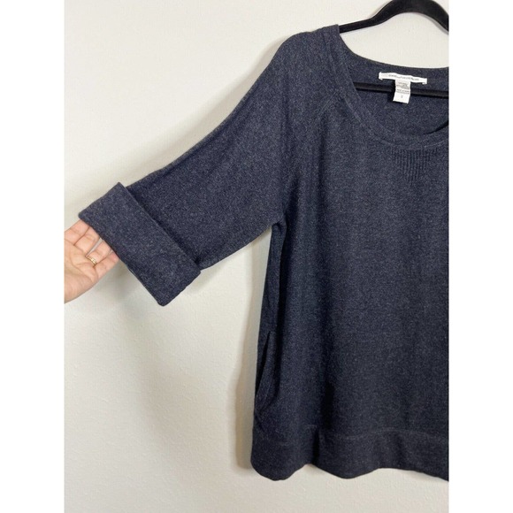 DVF Diane Von Furstenberg Women's Small Sweater Wool Cashmere Pockets 3/4 Sleeve - Picture 2 of 5